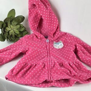 5 for $25 Carter’s Pink Polka Dot Zipper Hoodie 6M
